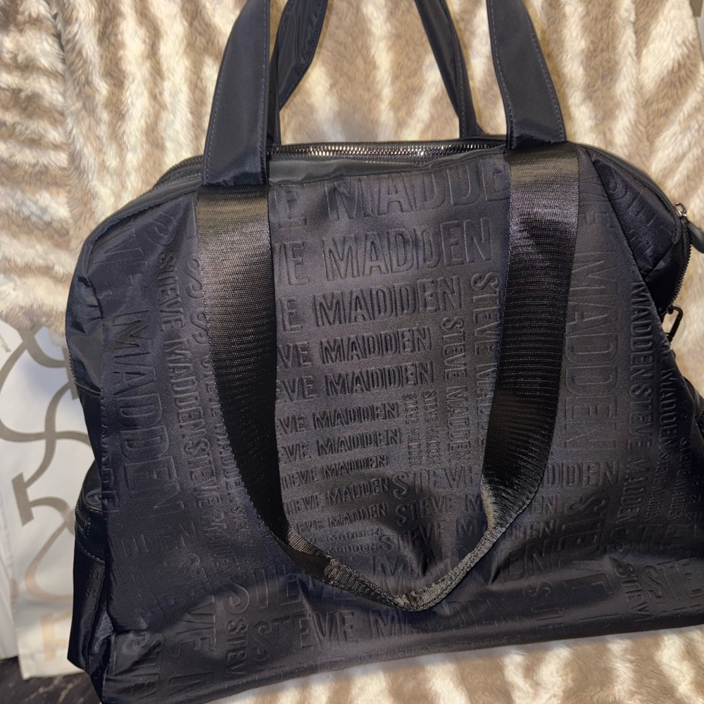 NWT Steve Madden Black Duffel Bag Set - Picture 4 of 9